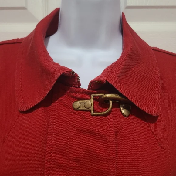 Lauren Ralph Lauren Lauren Jeans Coat Nauticle Brass Clasp Jacket Women’s Large - Picture 5 of 11